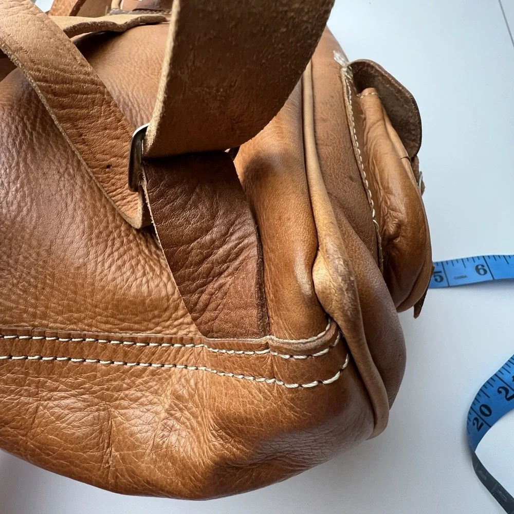 Unbranded handmade leather backpack brown